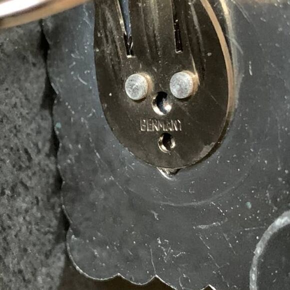 German Faceted Steel Buckle, Vintage, Stamped - Picture 5 of 5